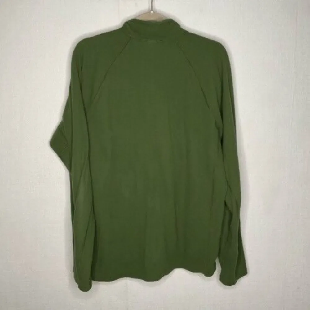 The North Face Mens‎ Size XL Green 1/2 Zip Mocneck Fleece Base Layer Sweatshirt